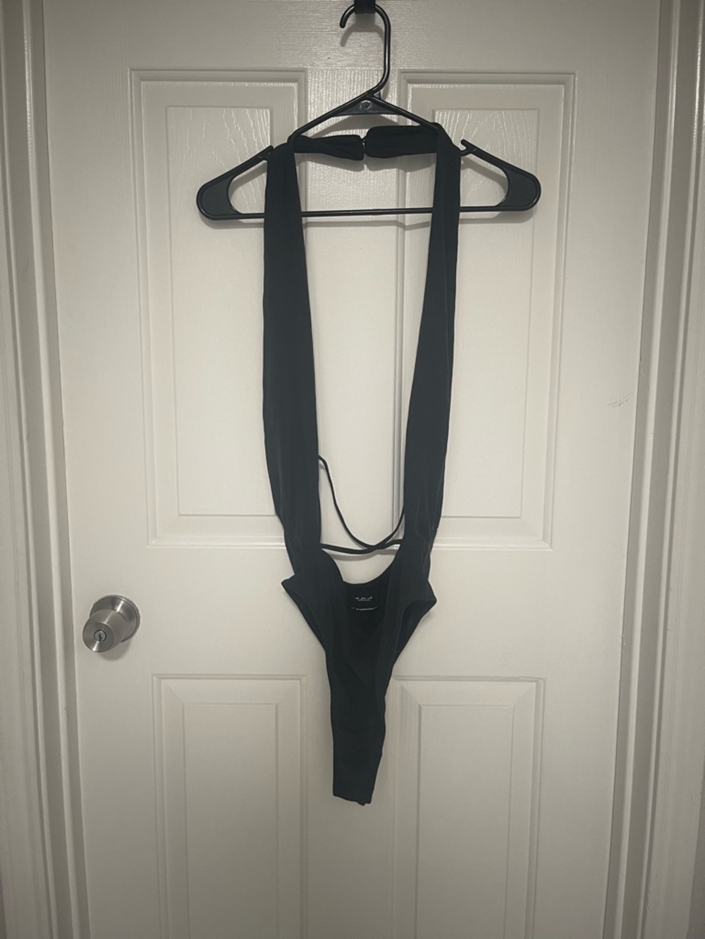Urban Outfitters Black Cross Halter-Style Bodysuit
